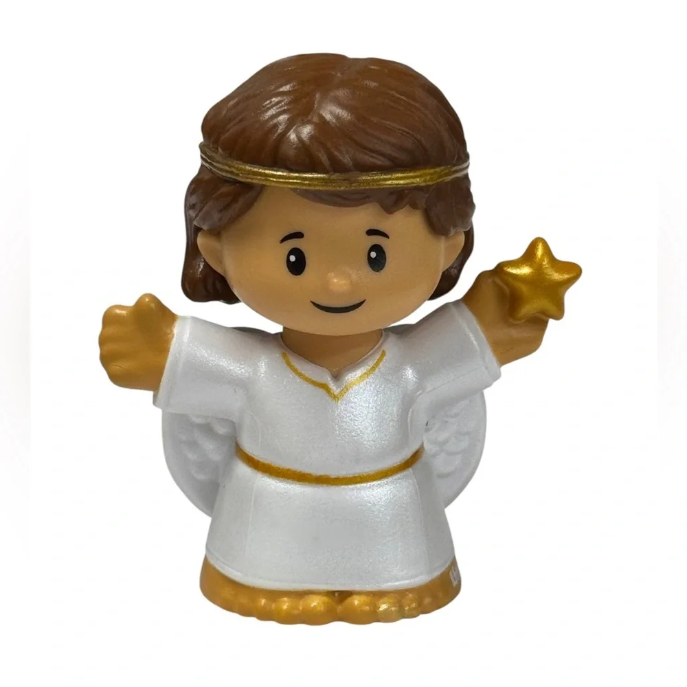 Fisher Price Little People Christmas Nativity Angel, Donkey, & Cart Figures
